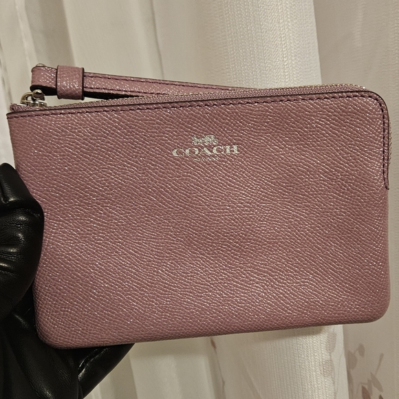 Coach Handbags - Coach Mauve Zip Wristlet - NWOT